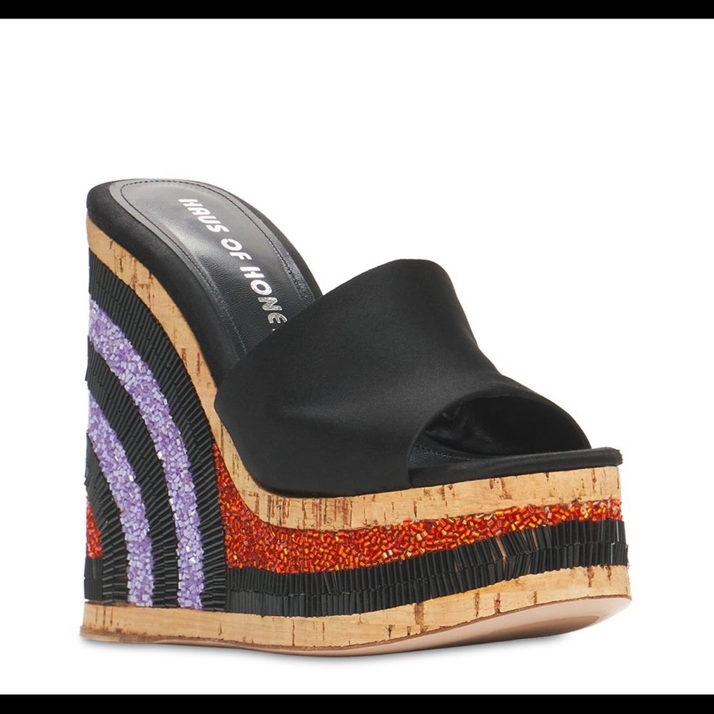 Haus Of Honey Lust Bead Sandals 37 NEW/RARE